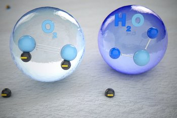 <p>Negatively charged oxygen collide with water molecules in the air.</p>