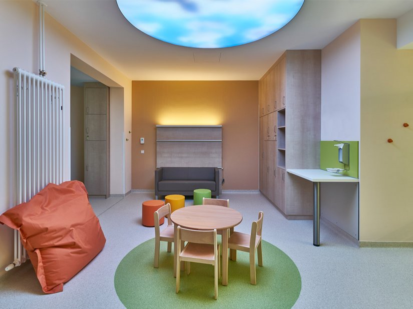 The hospital provides a friendly learning environment for children to experience the world.