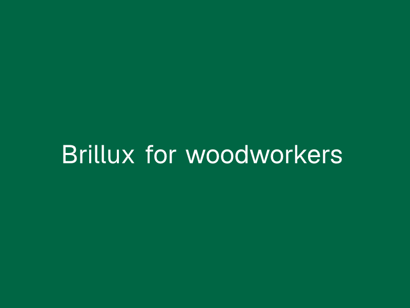 Brillux for woodworkers