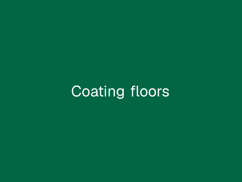 Coating floors
