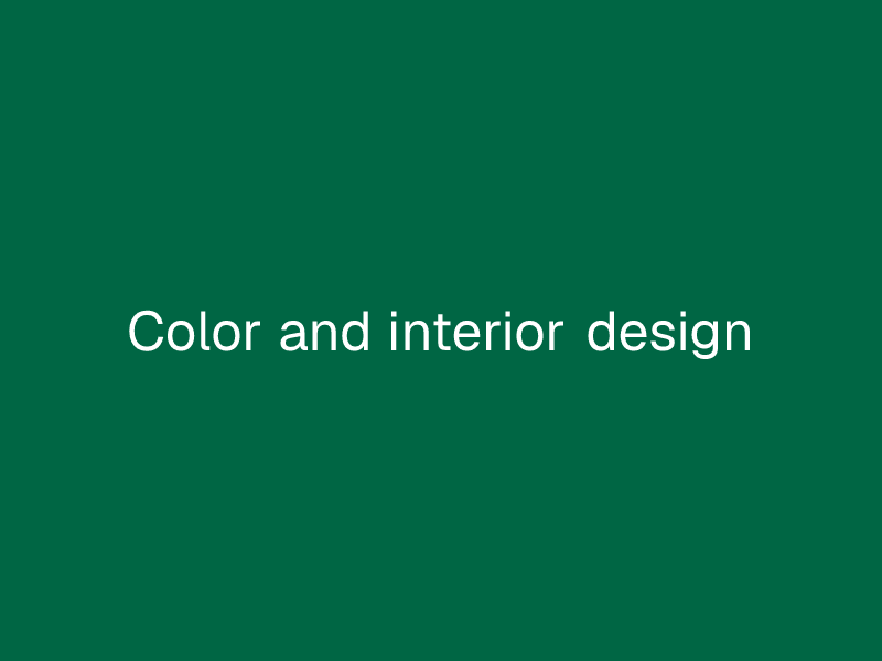 Color and interior design