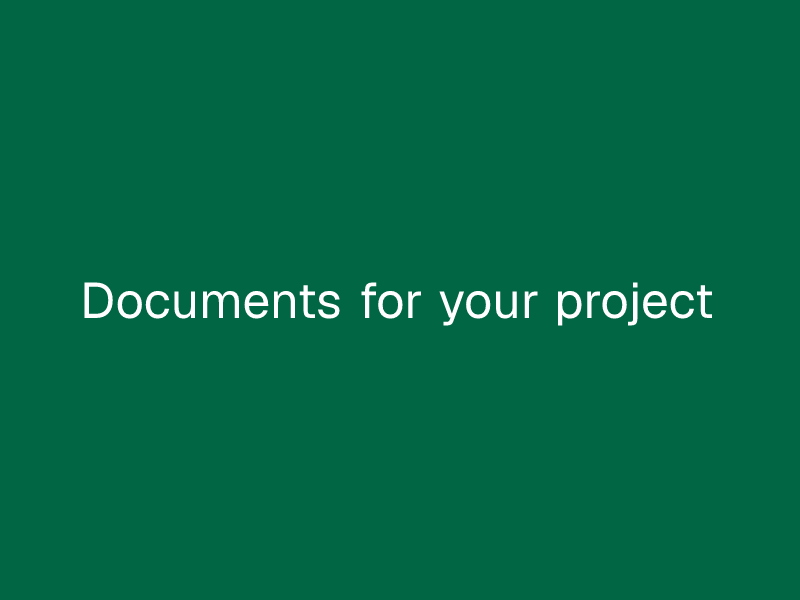 Documents for your project