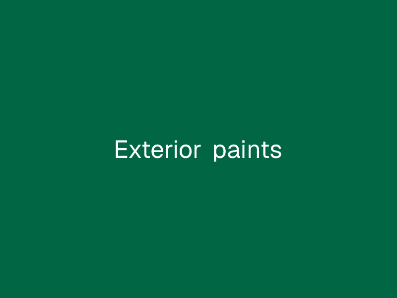 Exterior paints