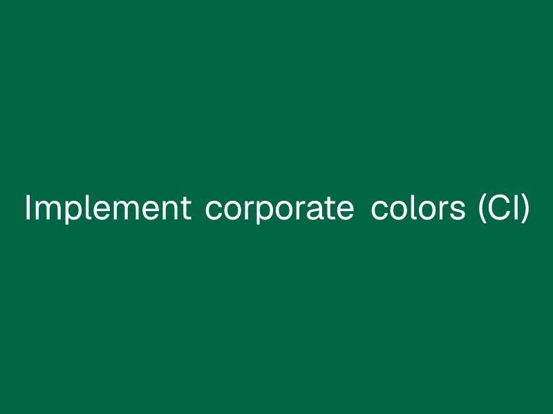 Implement corporate colors (CI)