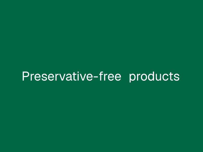 Preservative-free products