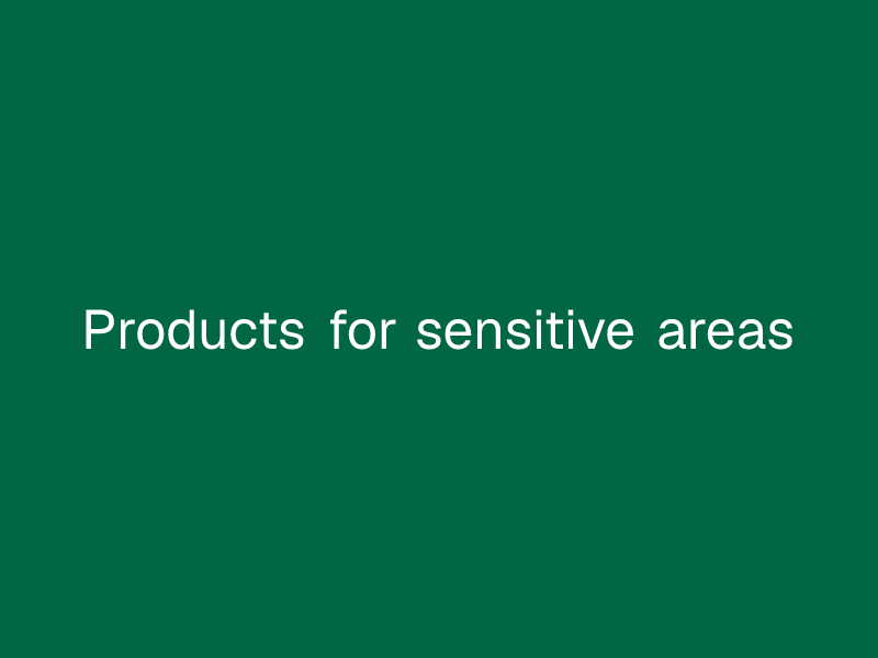 Products for sensitive areas