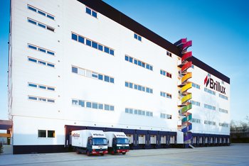 <p>External view of the goods distribution center in Münster</p>