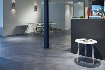 <p>The individual texturing of the flooring professional can be seen on open areas.</p>