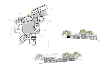 <p>Nine concrete cubes form a summer domicile – the floor plan creates a balance between independence and connection</p>