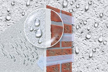 <p>The silicone system is highly water repellent, with extremely good water-vapor permeability – and keeps facades dry.</p>