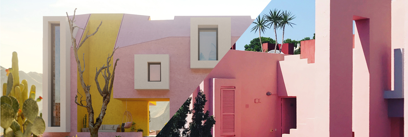 Pink architecture: La Muralla Roja and Sonora House