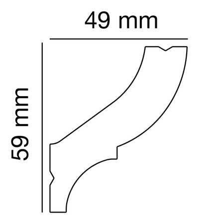 Polystyrene Profile PS 2502, Anwendungsbild 1
